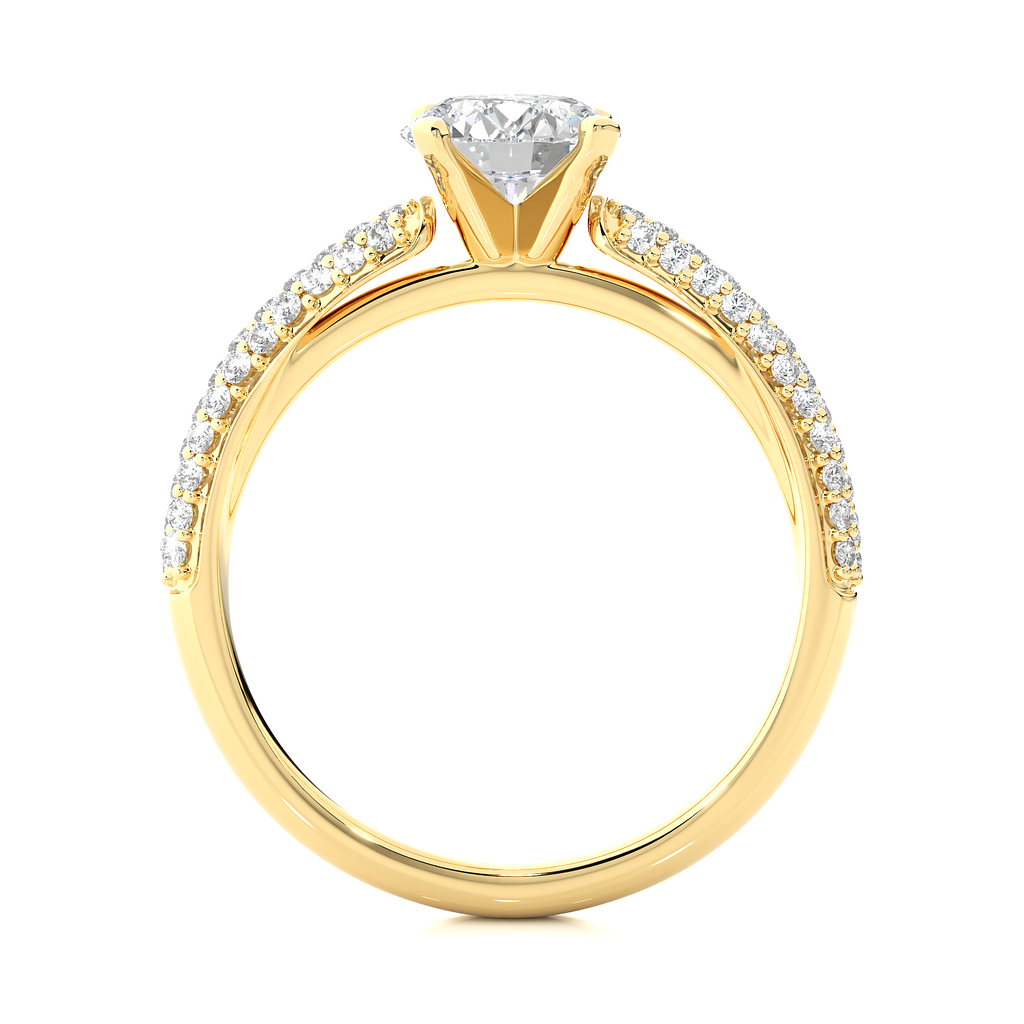 0.8+0.41 Ct Round Diamond Ring
