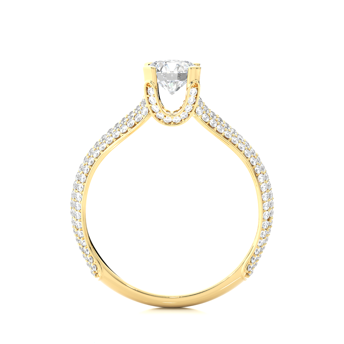 0.6+0.54 Ct Round Diamond Ring