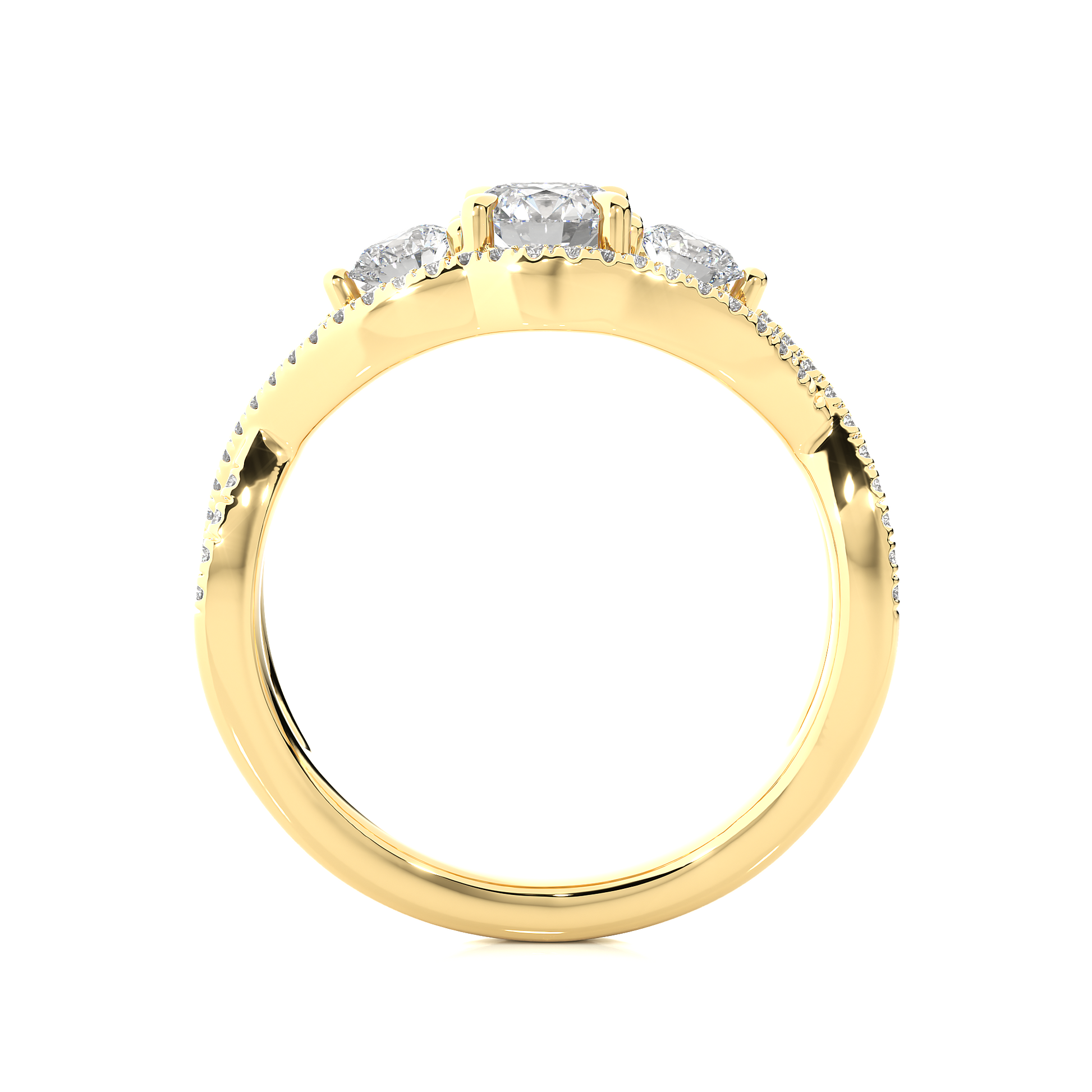 Benevolent Union - Premium Lab Grown Diamond Trilogy Ring