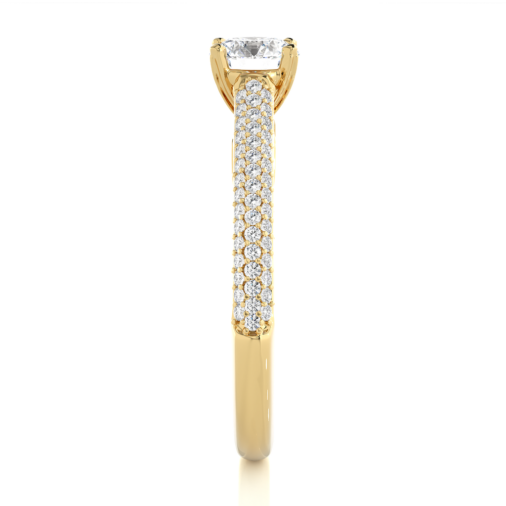 0.50+0.45 Ct Round Diamond Ring