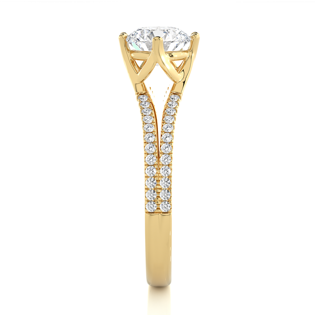 0.8+0.24 Ct Round Diamond Ring
