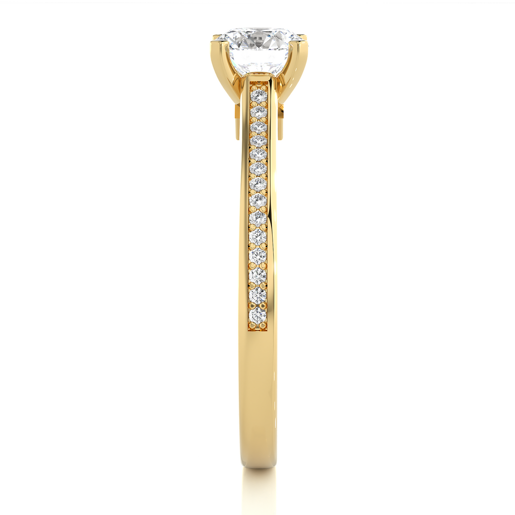 0.7 + 0.09  Ct Round Diamond Ring