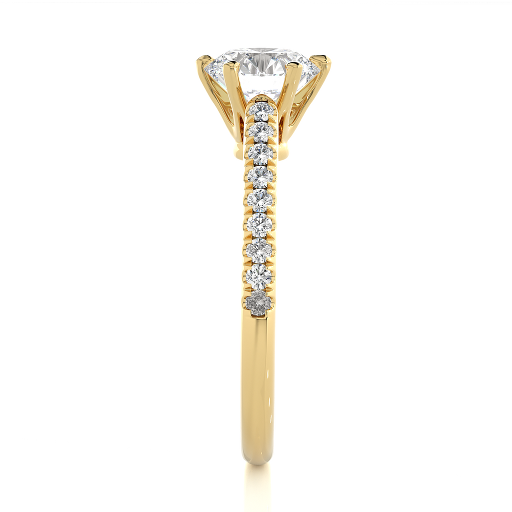 1.3+0.18 Ct Round Diamond Ring