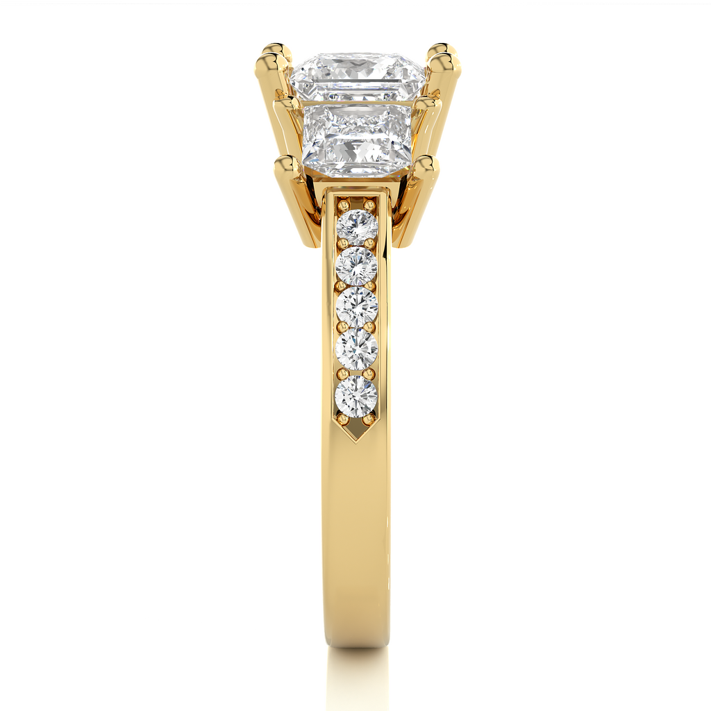 Eternal Fidelity Trilogy Ring made with Lab Grown Diamonds and Fine Gold