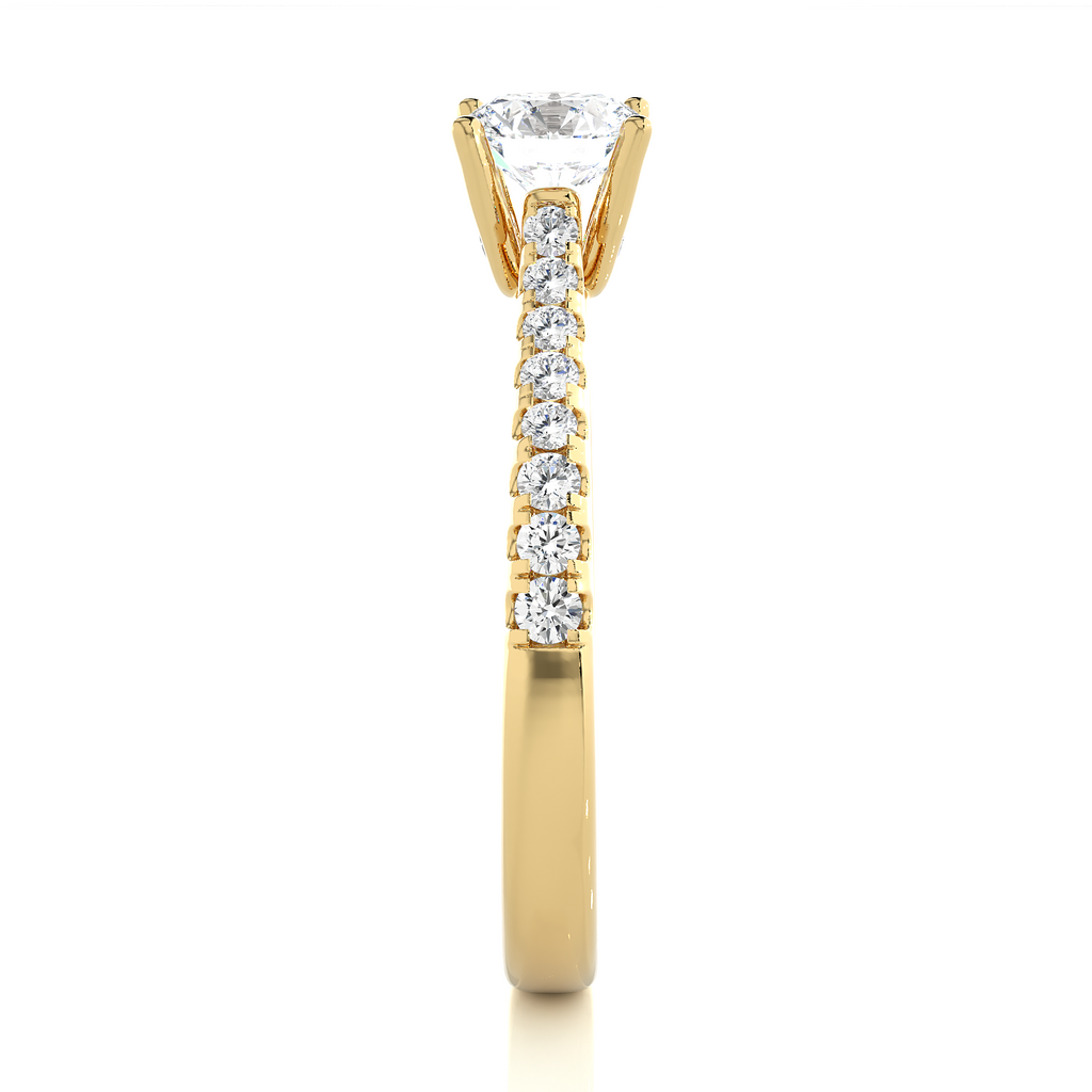 0.6+0.26 Ct Round Diamond Ring