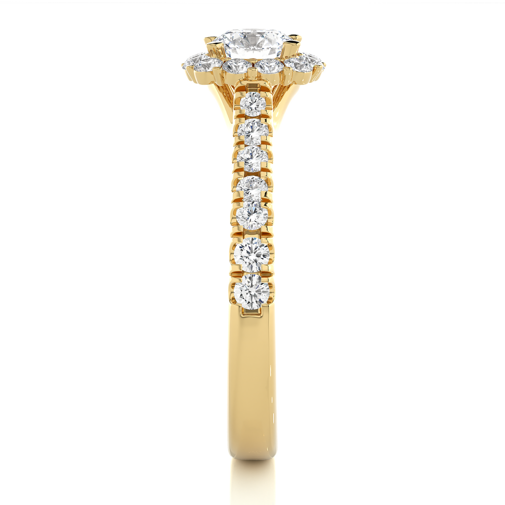 0.6+0.52 Ct Round Diamond Ring