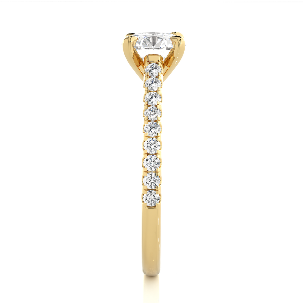 1.1+0.28 Ct Round Diamond Ring