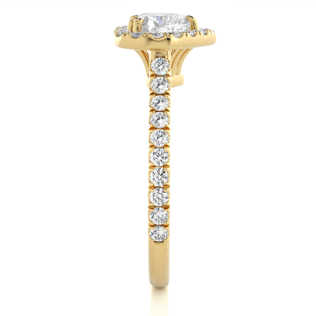 0.51+0.8 Ct Round + Heart Diamond Ring