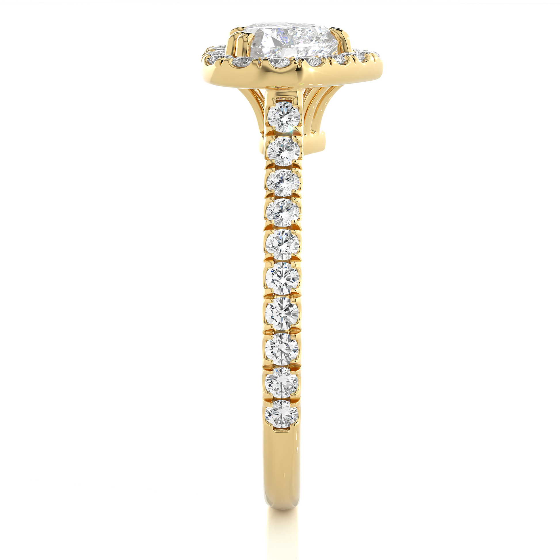 0.51+0.8 Ct Round + Heart Diamond Ring