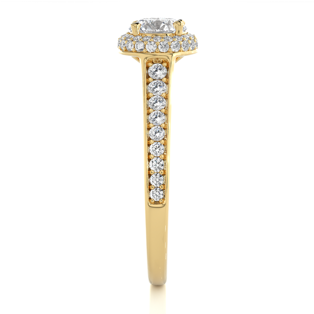 0.6+0.34 Ct Round Diamond Ring
