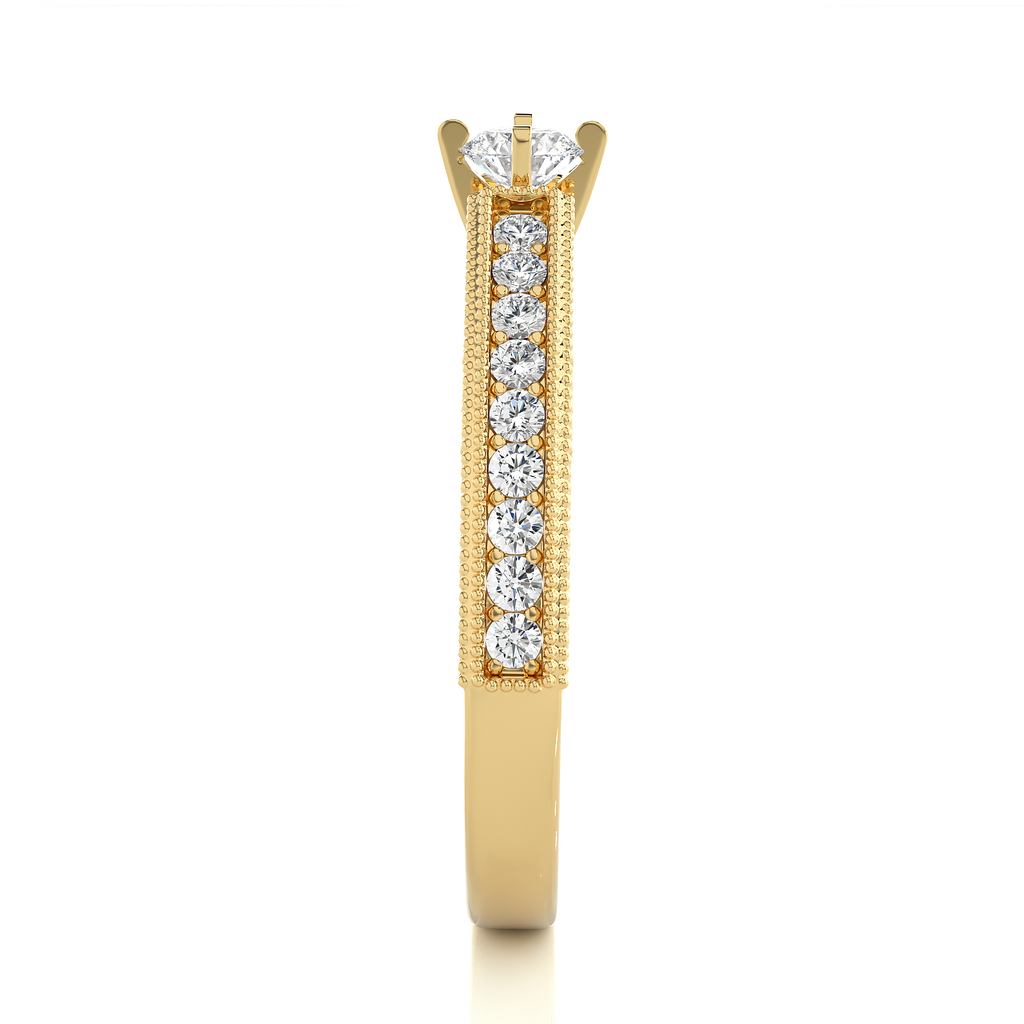 0.20+0.28 Ct Round Diamond Ring