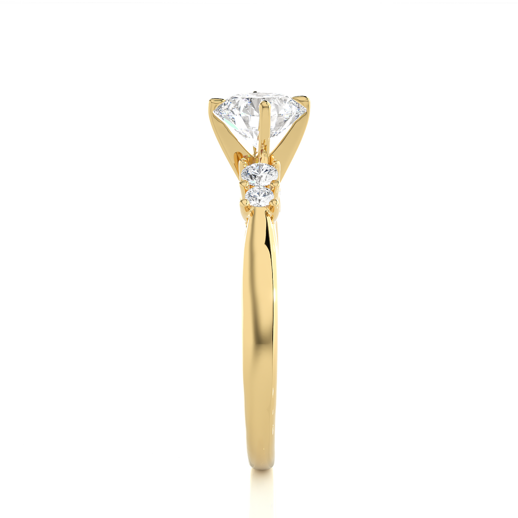 0.5+0.12 Ct Round Diamond Ring