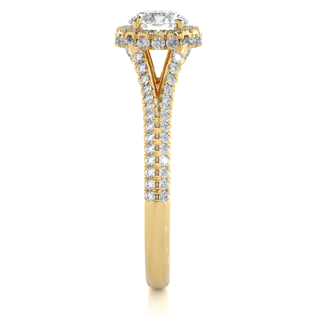 0.6+0.48 Ct Round Diamond Ring