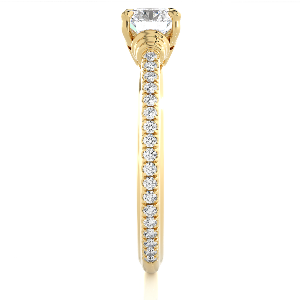 1+0.23 Ct Round Diamond Ring