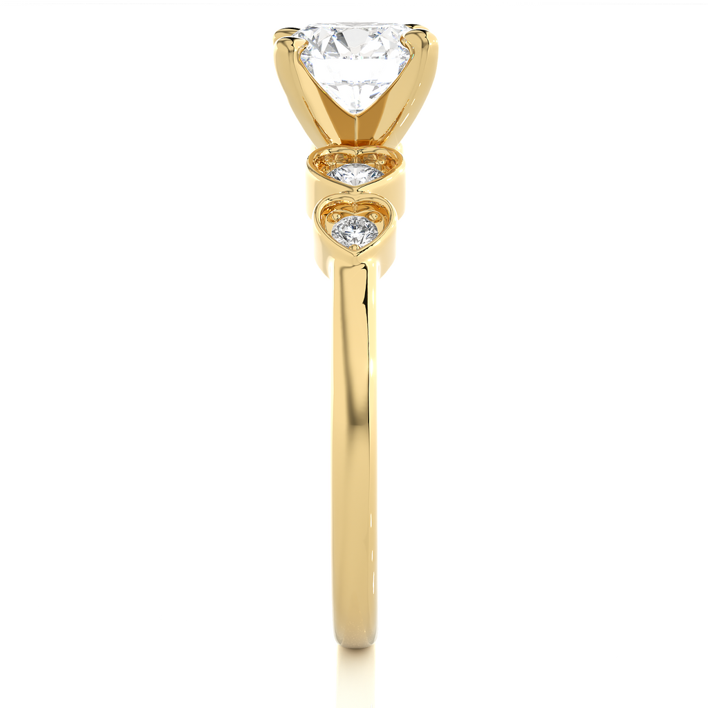 1.1+0.16 Ct Round Diamond Ring
