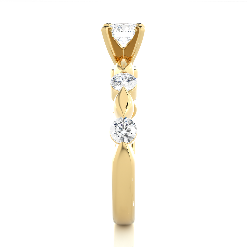 0.4+0.49 Ct Round Diamond Ring