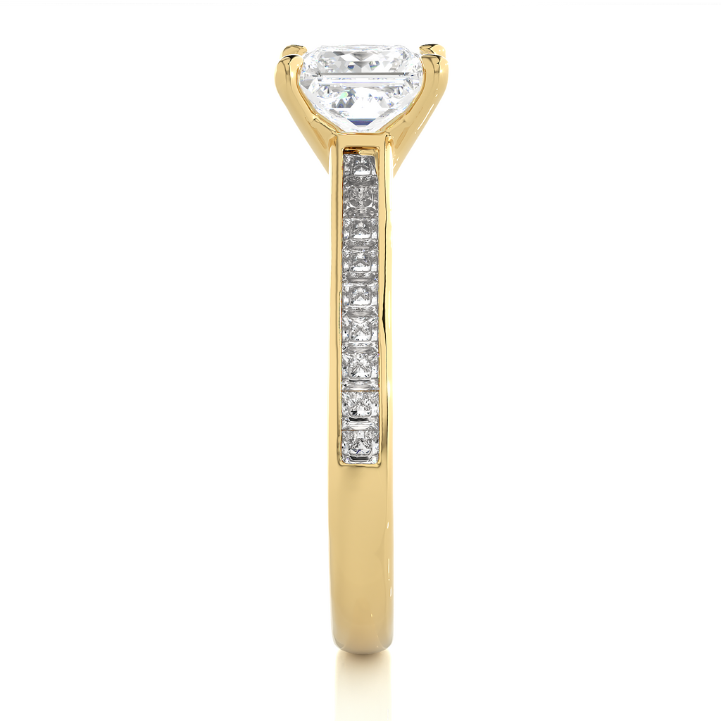 1.5+0.46 Ct Princess Diamond Ring