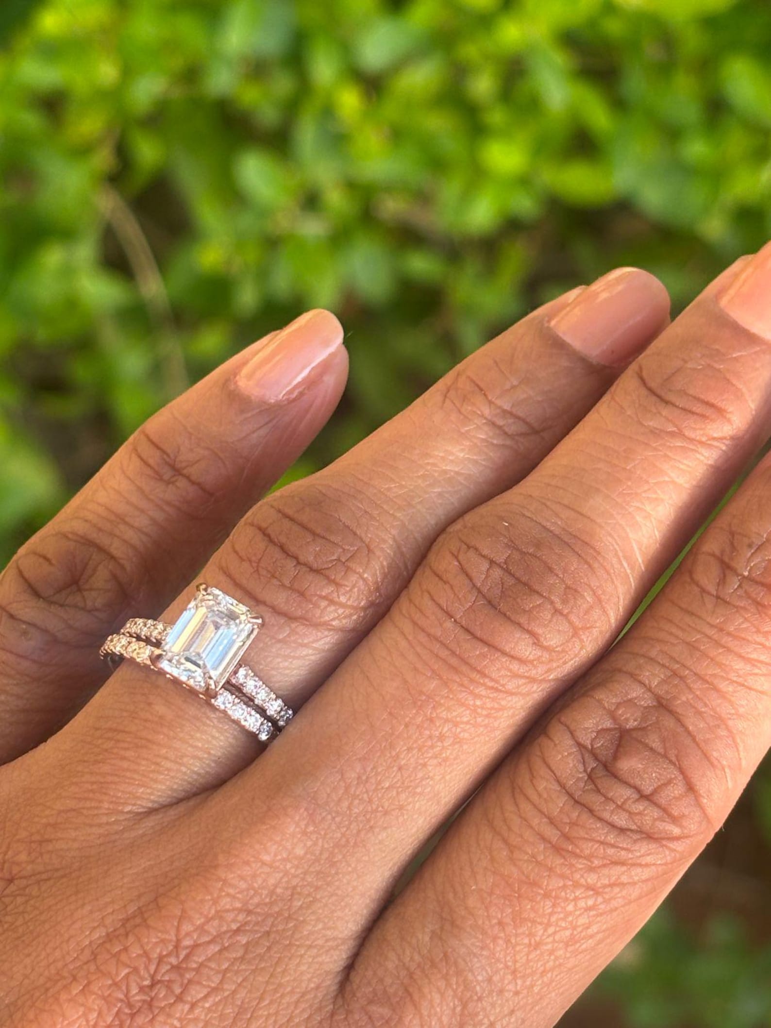 Emerald cut solitaire lab-grown diamond gold ring with sleek and modern design