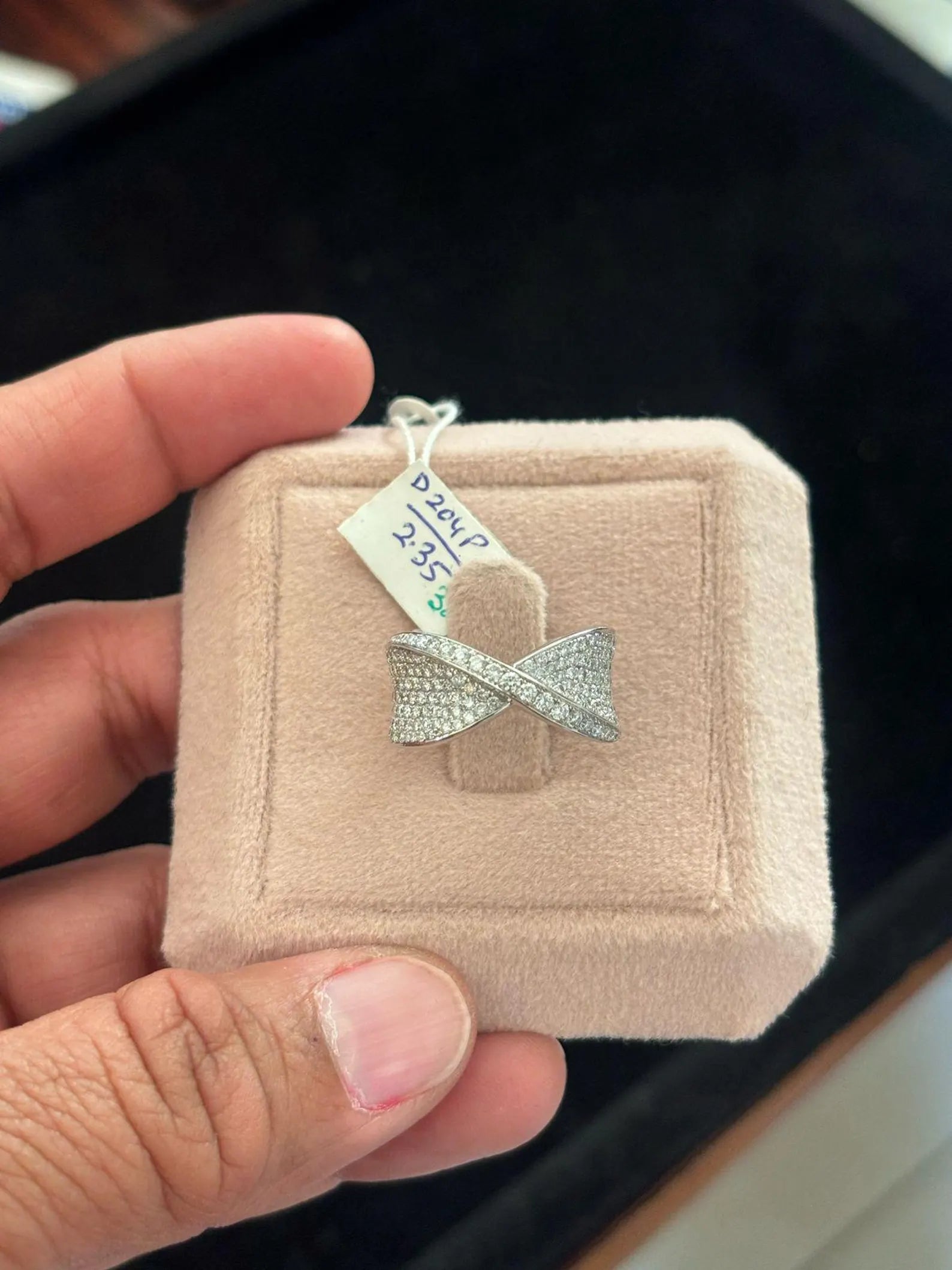 18K gold lab diamond cluster ring