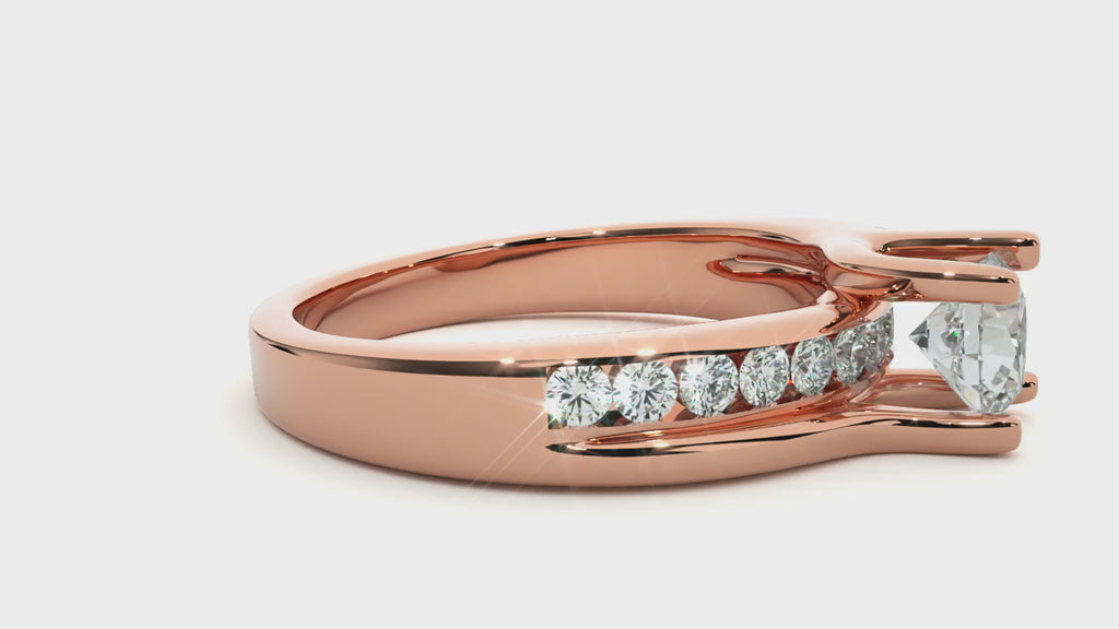 0.7+0.31 Ct Round Diamond Ring