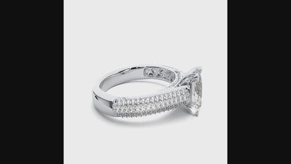 0.50+0.45 Ct Round Diamond Ring