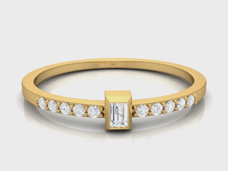 0.05+0.03 Ct Round +Bugget Diamond Ring