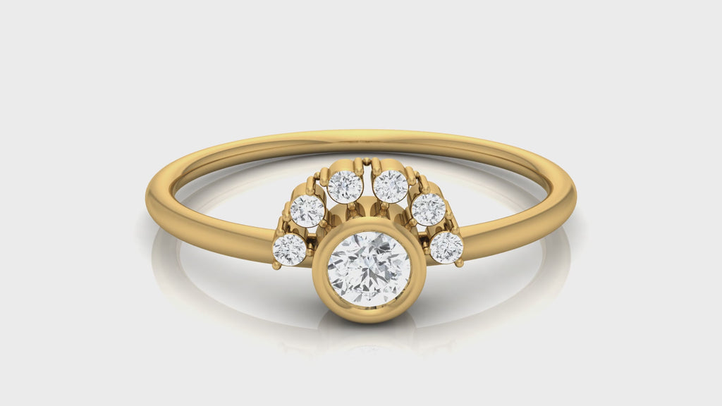 0.13 Ct Round  Diamond Ring