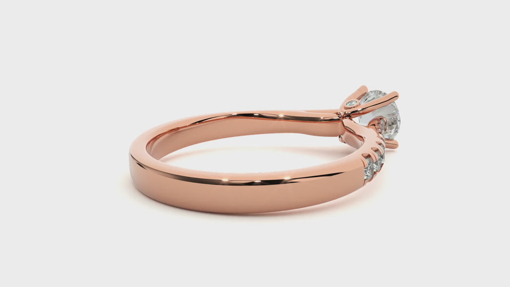 0.6+0.26 Ct Round Diamond Ring