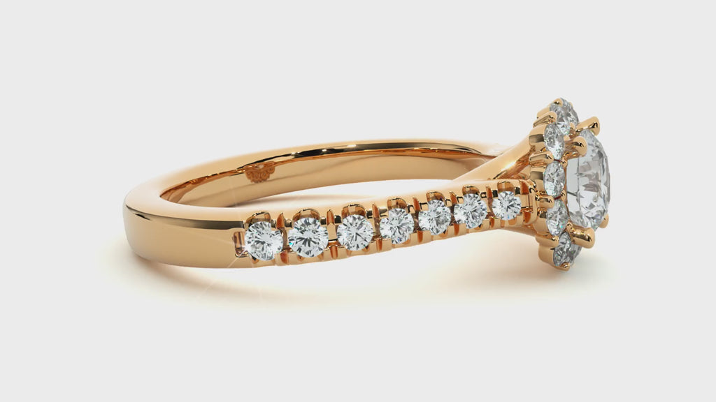0.6+0.52 Ct Round Diamond Ring