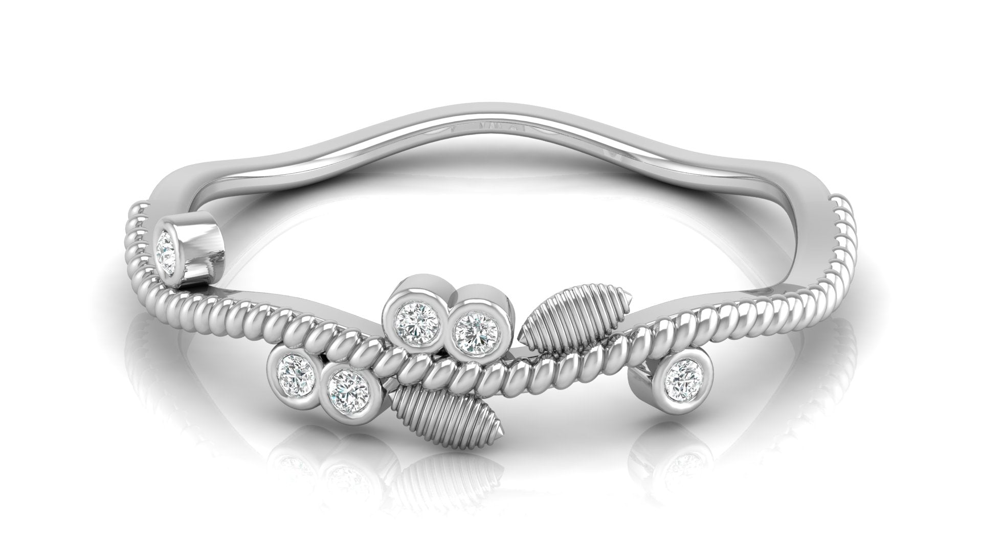 0.04 Ct Round  Diamond Ring