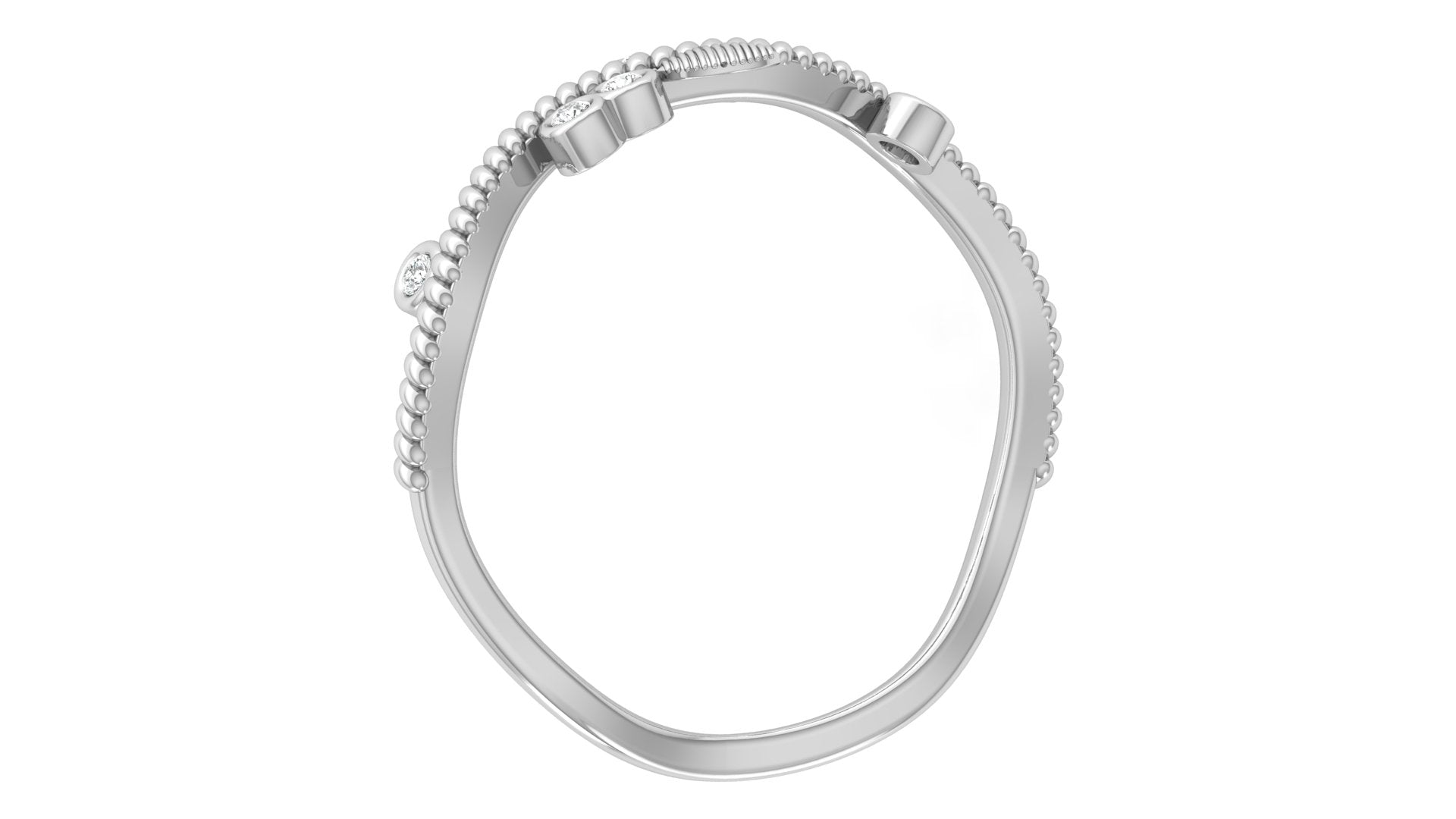 0.04 Ct Round  Diamond Ring