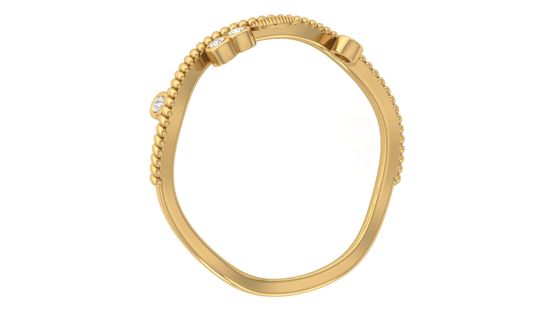 0.04 Ct Round  Diamond Ring