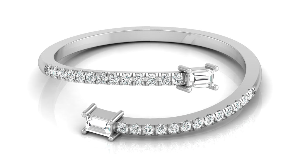 0.10+0.08 Ct Round + Bugget Diamond Ring