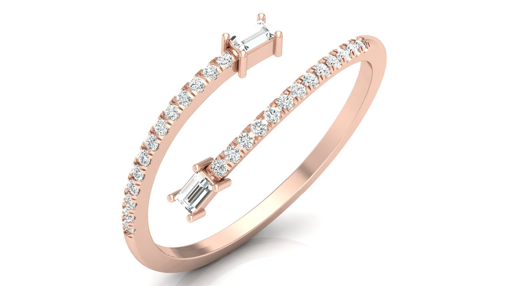 0.10+0.08 Ct Round + Bugget Diamond Ring