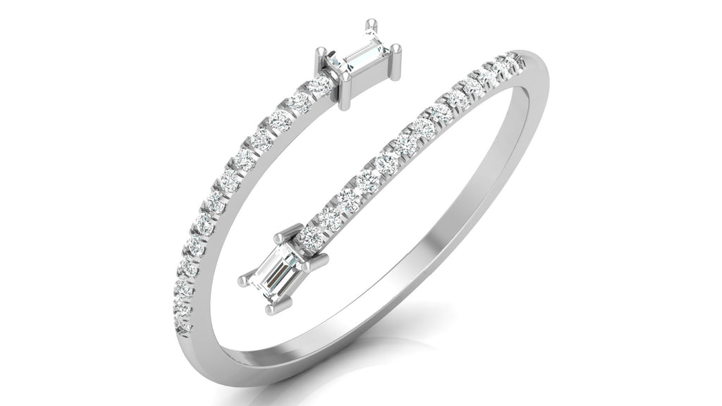 0.10+0.08 Ct Round + Bugget Diamond Ring