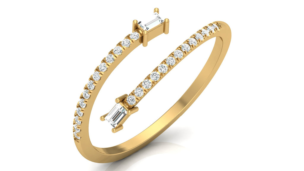 0.10+0.08 Ct Round + Bugget Diamond Ring