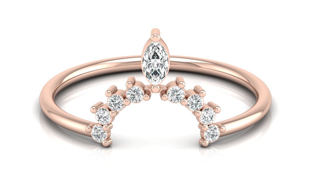 0.10 + 0.07 Ct Round + Marq Diamond Ring