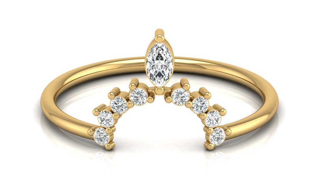 0.10 + 0.07 Ct Round + Marq Diamond Ring