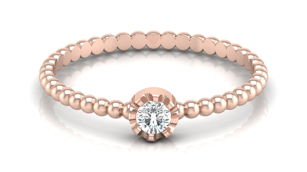 0.1 Ct Round  Diamond Ring