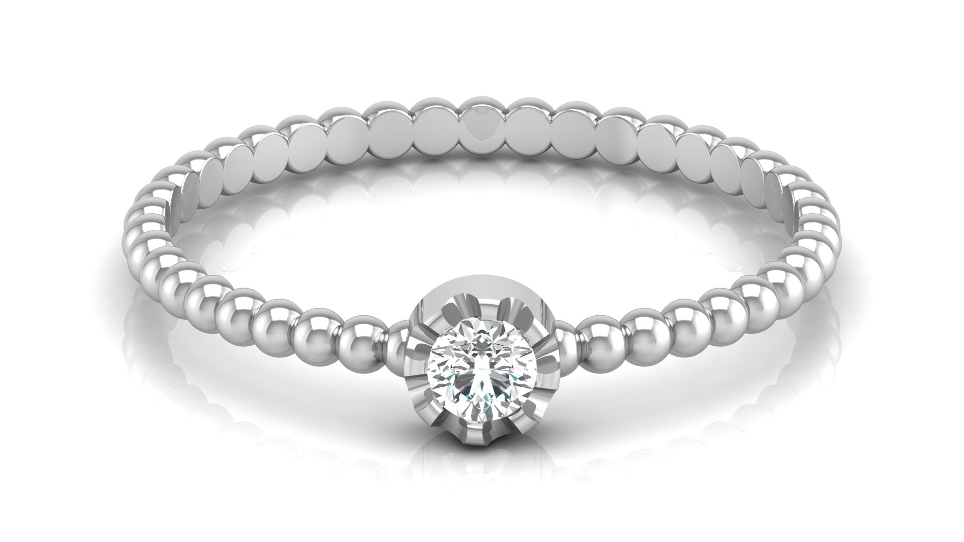 0.1 Ct Round  Diamond Ring