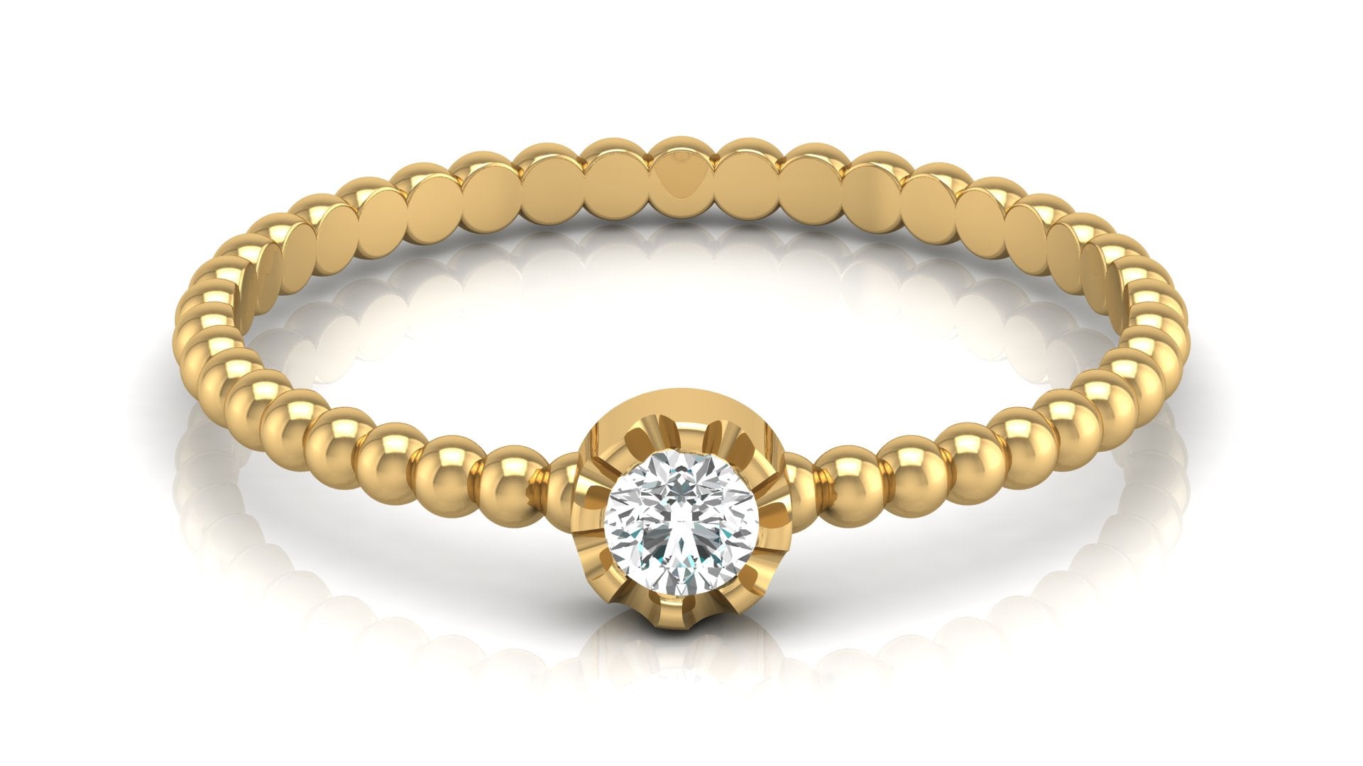 0.1 Ct Round  Diamond Ring