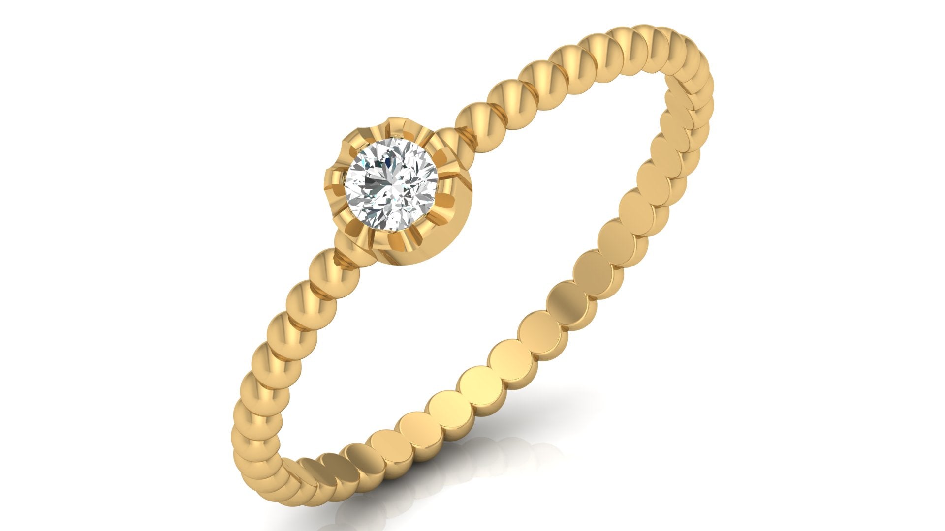 0.1 Ct Round  Diamond Ring